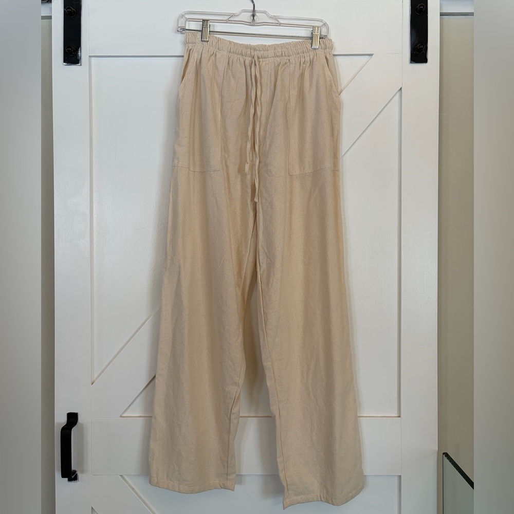 Baron Italy Beige Wide-Leg Pants - Picture 4 of 7